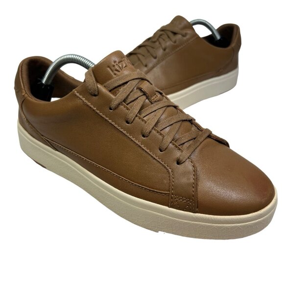 Kizik Vegas Walking Shoes Mens Sz US 10 WIDE Brown Leather Casual Comfort - Picture 1 of 9